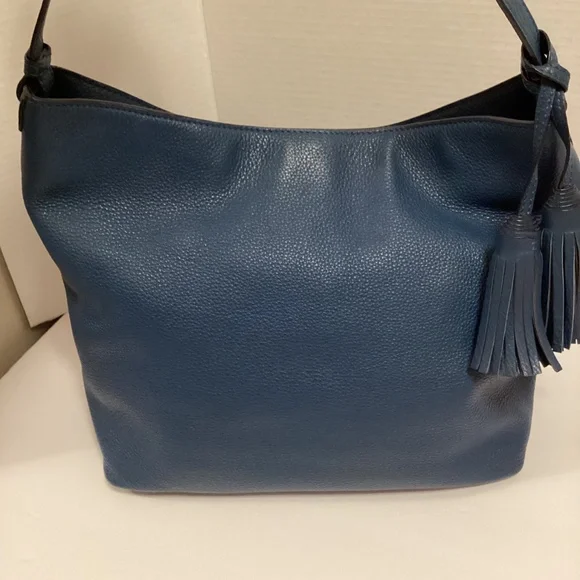 EUC Tory Burch Blue Hobo Bag - Picture 2 of 16